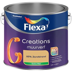 Flexa - Creations Muurverf Extra Mat - 85% Zandstrand - Mengverf - 2.5 Liter