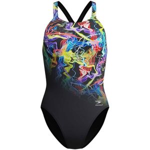 Speedo - Eco Endurance+ Placement Print Powerback - Badpak - Zwart/Geel