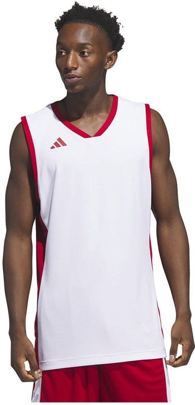 adidas Hombre MENS PULSE SPEED BBALL JERSEY, white/team power red, L