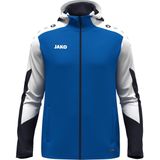 Jako - Dynamic - Jas Met Kap - Royal / Wit / Marine