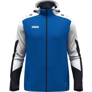Jako - Dynamic - Jas Met Kap - Royal / Wit / Marine
