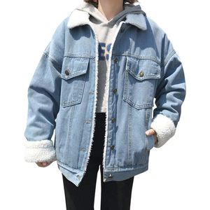 Dames Jeansjas met Bontkraag - Warme Winterjas van Denim für Herfst en Winter