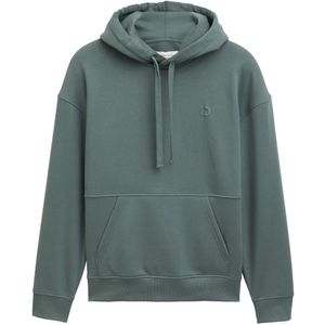 TOM TAILOR DENIM - Sweatshirt - Smaragd - Capuchon met Trekkoord - Losvallend Model