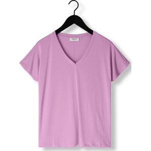 MSCH Copenhagen Mschfenya Modal V Neck Tee Tops & T-shirts Dames - Shirt - Paars - Maat XS/S