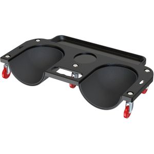 Kniebankje tuin - tot 150 kg - op wielen - zwart