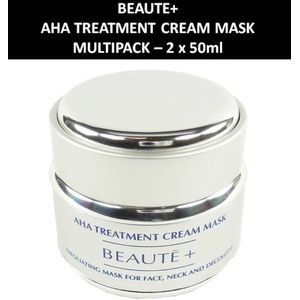 Beaute+ - AHA Treatment Cream Mask -  Masker - Gezichtsverzorging - 2 x 50 ml