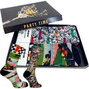 Sock My Feet geschenkdoos sokken heren 39 42 - cadeau voor man - duurzaam - naadloos - Formule 1 Sportscar