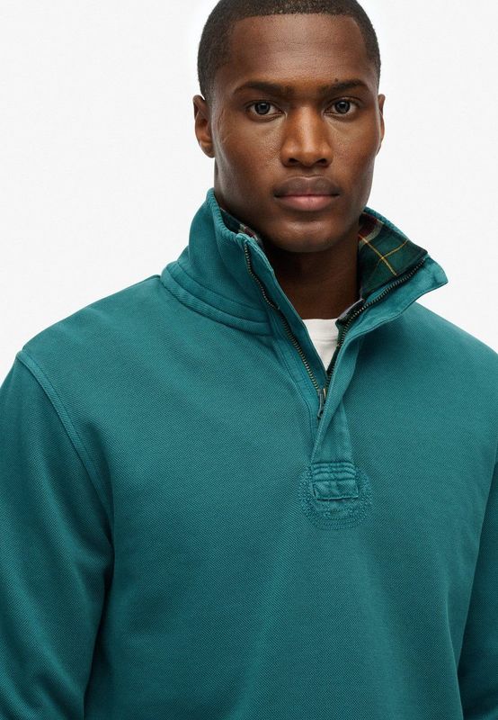 Superdry - Cotton Classic Pique Henley - Sweatshirt