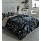 Riviera Maison Floral Paisley dekbedovertrek - Lits-Jumeaux - 240x200/220 - Donker Blauw