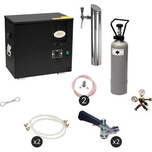 Bierwaterkoeler, AS-40, 2-kraans, Waterkoeler - Biertap, Beertender, Thuistap, Bierkoeler, Type G, Type M