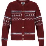 DreiMaster Maritim Gebreid vest  grijs / wijnrood / zwart / natuurwit