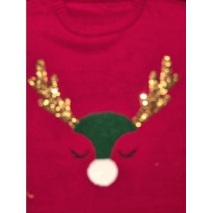 Starry Indigo - Foute Kersttrui / Sweater Dames - Reindeer SWT-RDLR24-33X-L