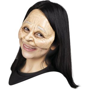 Partychimp Granny Oma Masker Half Halloween Masker voor bij Halloween Kostuum Volwassenen Halloween Carnaval Accessoires Sarah 50 Jaar - Latex - Onesize