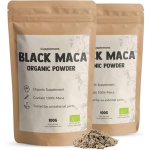 Cupplement Zwarte Maca Poeder Biologisch Combideal 2x 100 gram - Testosteron