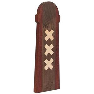 Wooden Amsterdam Amsterdammertje - Serveerplank - Snijplank - 35 cm - Walnoot/Esdoorn/Padouk