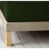 De Witte Lietaer Hoeslaken Laurence Kahki - 180 x 200/220 x h 30 - Katoen Flanel