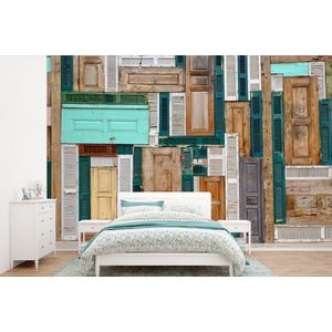 Deuren - Architectuur - Groen - Bruin - Antiek - Behangpapier