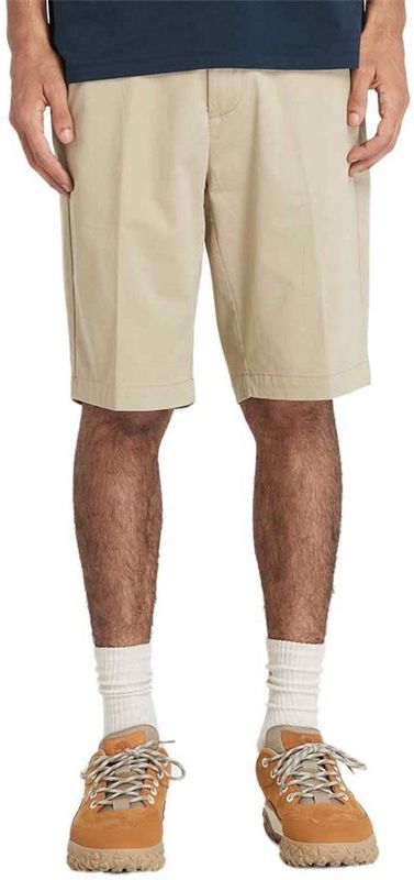 Timberland - Stretch Twill Chino Shorts - Korte Broeken - Beige - Katoen