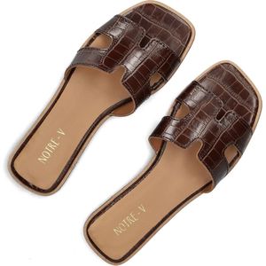 Notre-V As-16221 Slippers - Dames - Bruin - Maat 36