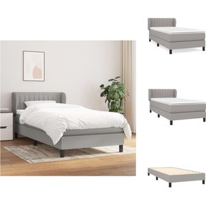 vidaXL Boxspringbed - Comfort Line White - Bed - 100 x 200 cm - Pocketvering - Schuim - Bed