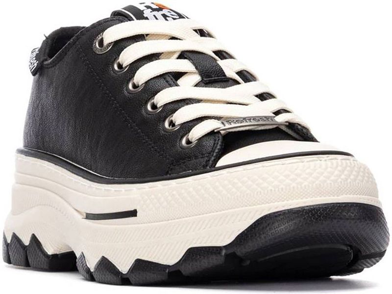 Refresh - 17307901-NEGRO - Trainers - Zwart - Casual - Veters - Hakhoogte 3 tot 5 cm