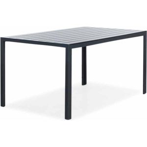 LUX outdoor living Manchester dining tuintafel | aluminium + polywood | zwart | 150x90cm | 4 personen