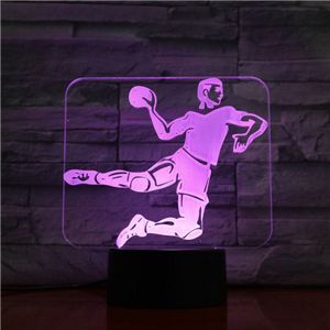 3D Led Lamp Met Gravering - RGB 7 Kleuren - Handbal