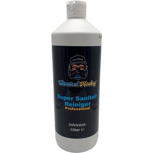 Chemical Monkey Super sanitair reiniger - 1L - Effectieve schoonmaakvloeistof voor sanitaire ruimtes | Unieke formule - Geurtjes verwijderen in badkamer, toilet, douche & wasruimte