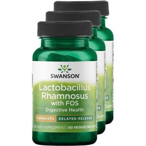 Swanson | Lactobacillus Rhamnosus with FOS | 60 veg capsules | 3 stuks | 3 x 60 capsules