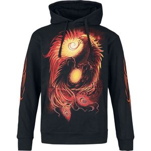 Spiral Phoenix Arisen Heren Trui met capuchon - zwart - M