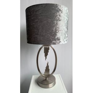 Tafellamp ringlamp ovaal grafiek zilver chrome eric kuster style