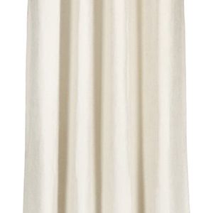 Verduisterend Gordijn ""SW-Peachy"" – Luxe Fluwelige Textuur in Effen Offwhite met Oogjes en Kunstleren Label – 130x250 cm