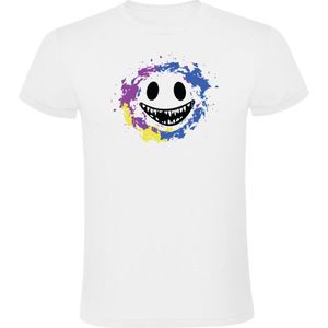 Creepy smiley Heren T-shirt - smile - horror - eng - gezicht - verf - schilder