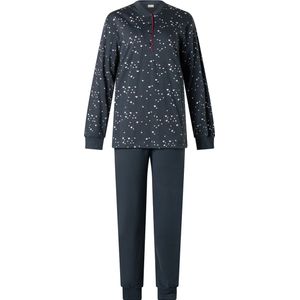 Lunatex - extra dikke dames pyjama 124200 - donkerblauw - maat S