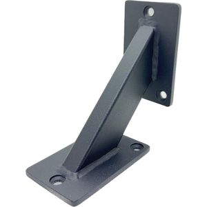 Maison DAM - 1x Plankdrager diagonaal - Wandsteun - voor een plank van 11 tot 20cm – Mat zwart gepoedercoat - incl. bevestigingsmateriaal + schroefbit
