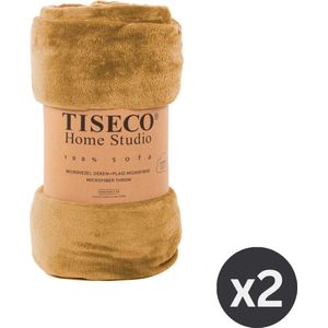 Tiseco Home Studio - Plaid COSY - SET/2 - microflannel - 220 g/m² - 130x160 cm - Indiantan