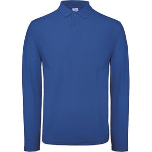 Men's Long Sleeve Polo ID.001 Kobaltblauw Paars merk B&C maat XXL