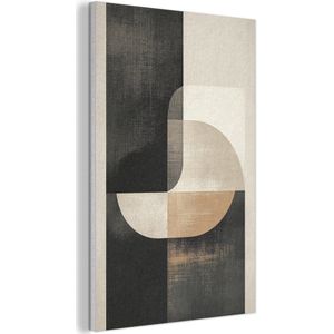 Akoestisch wandpaneel 40x60 cm - Vilt schilderij Modern - Vierkant - Vormen - Akoestische panelen - Geluidsdempende wanddecoratie - Geluidsisolatie woonkamer - Muurdecoratie geluidspanelen