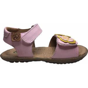 Naturino velcro gele bloemen lederen sandalen Begonia Roze mt 24