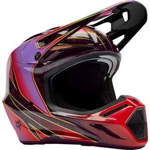 FOX V3 RS Canvas Zwart Rood Crosshelm - Maat S - Helm