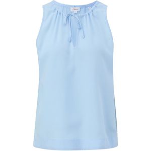 Blouse - Effen - Blouseshirt - Viscose - Mouwloos - Tuniek Kraag