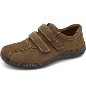 Waldläufer Heren Klittenbandschoen - 478301 191 055 Taupe - Herwig Wijdte H - Maat 8