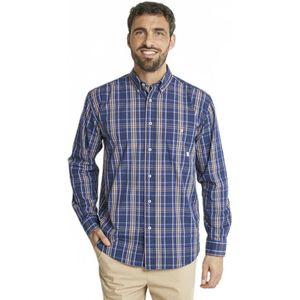 Effen of geruit katoenen overhemd met lange mouwen