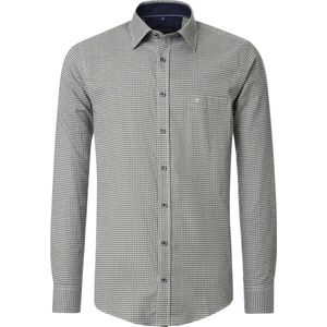 CASA MODA Overhemd - Multicolor Geruit - Kent Kraag - Lange Mouwen - Regular Fit