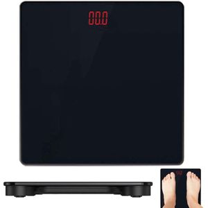 Digitale Personenweegschaal 150kg Gehard Glas LED Makkelijk Afleesbaar