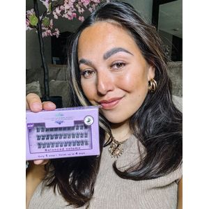 wimpers – press-on lashes – cluster – balanced volume – voorgelijmd – herbruikbaar – diy wimpers – 36 segmenten – luxuryqueenlashes