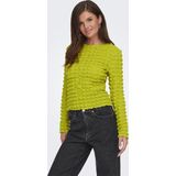 Only - Sebbe - Longsleeve - Geel - Polyamide/Elastaan/Polyester/Katoen