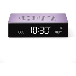 Omkeerbare Wekker met Snooze en Touchbediening - Oplaadbare Aluminium Klok - VA LCD Display