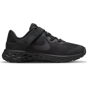 NIKE Revolution 6 Flyease PS Hardloopschoenen - Black / Black / Dk Smoke Grey - Kinderen - EU 33