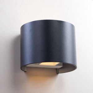 Wandlamp up/down met verstelbare lichtbundel | 1 lichts | zwart | aluminium / metaal | 11 x 9,5 cm | modern design